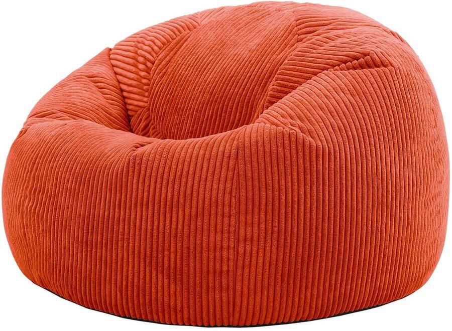 Icon Kingston Zitzak Fauteuil Ribfluweel Terra-oranje