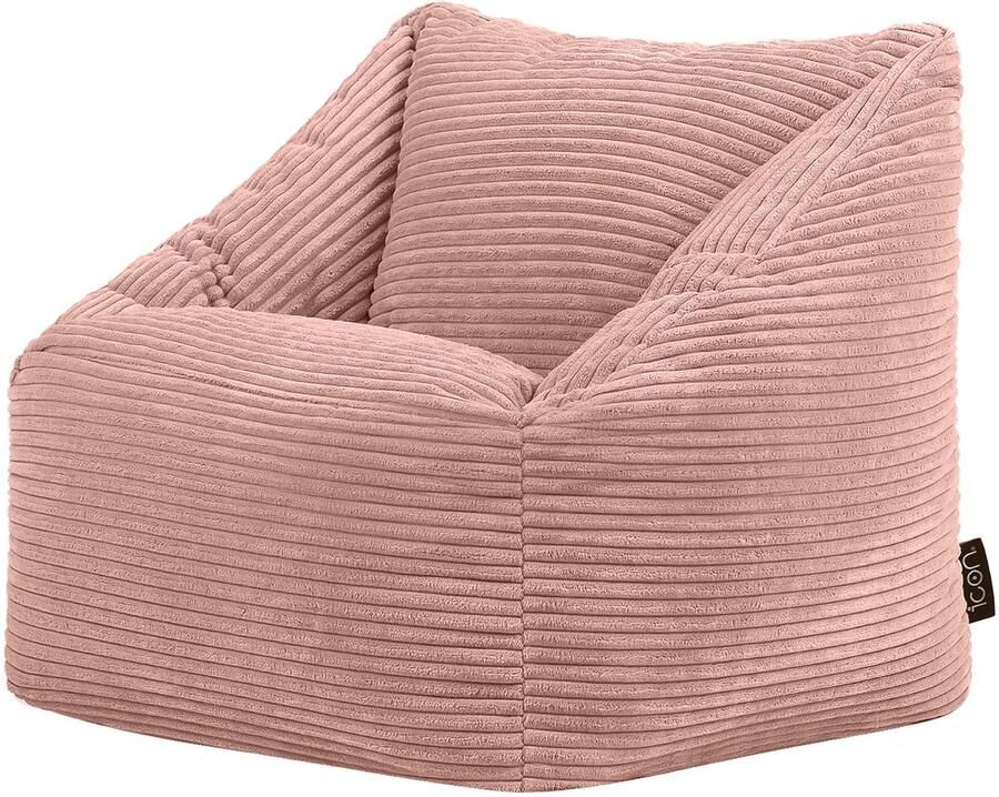 Icon “Natalia Corduroy Kinderzitzakken Roze Zitzakstoel Zitzak Kind met Vulling Woonkamerzitzakken