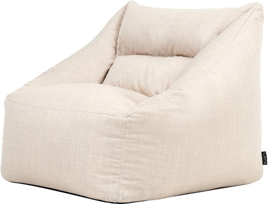 Icon Natalia Zitzakfauteuil voor Buiten Beige XXL Zitzakstoel Zitzak Volwassenen met Vulling Woonkamerzitzakken