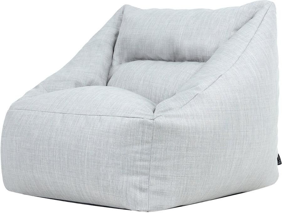 Icon Natalia Zitzakfauteuil voor Buiten Grijs XXL Zitzakstoel Zitzak Volwassenen met Vulling Woonkamerzitzakken