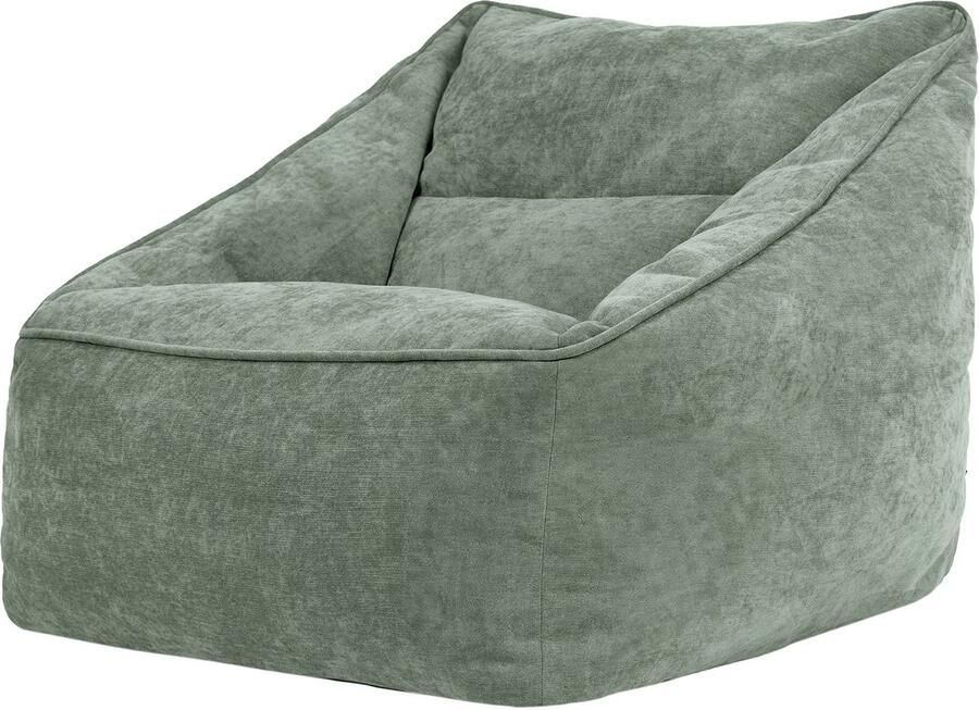 Icon Natalia Chenille Zitzakfauteuil Groen Zitzakstoel Volwassenen met Vulling Woonkamerzitzakken