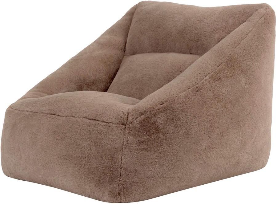 Icon Natalia XL Zitzak Fauteuil Fluffy Pluche Imitatiebont Mocha