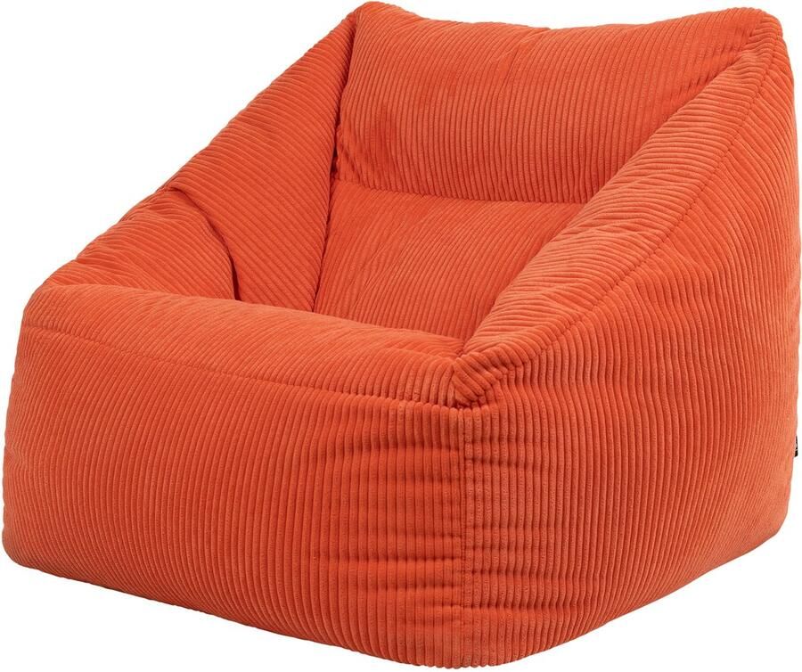 Icon Natalia XL Zitzak Fauteuil Ribfluweel Terra-oranje