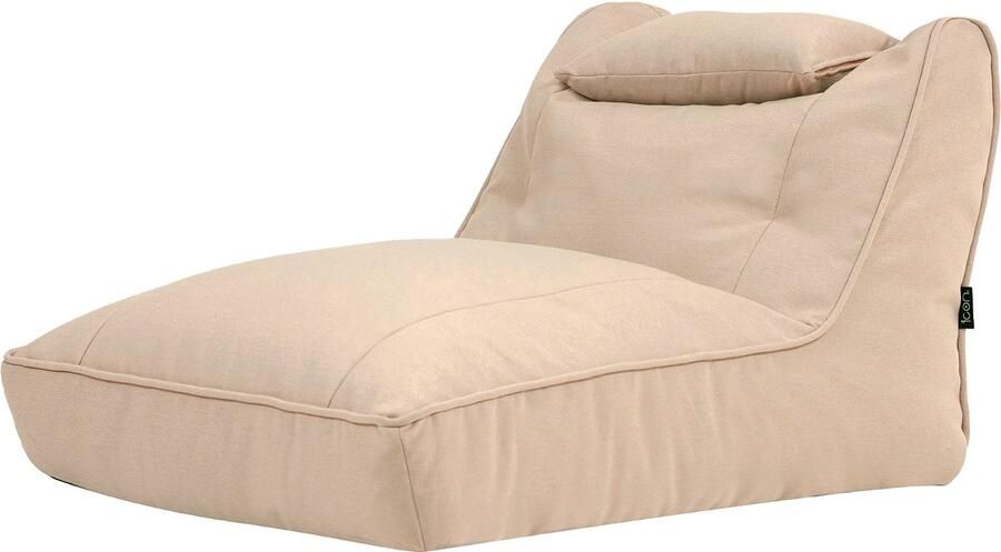 Icon Nova Olefin Zitzak Lounger Beige XXL Zitzakstoel Volwassenen met Vulling Zitzakken