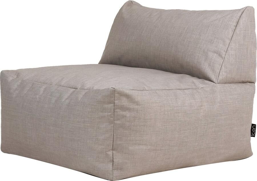 Icon Tetra Modulaire Zitzak voor Binnen en Buiten Grijs XXL Zitzakstoel Zitzak Volwassenen met Vulling Woonkamerzitzakken