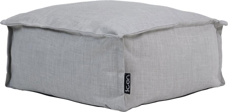 Icon Vita Voetenbank voor Binnen en Buiten Grijs XXL Zitzak Stoel met Vulling Poef Woonkamerzitzakken - Foto 2