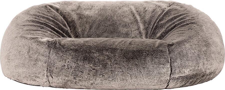 Icon Zitzak Bank van Imitatiebont Poolwolf XXL Zitzakstoel Volwassenen met Vulling Woonkamerzitzakken