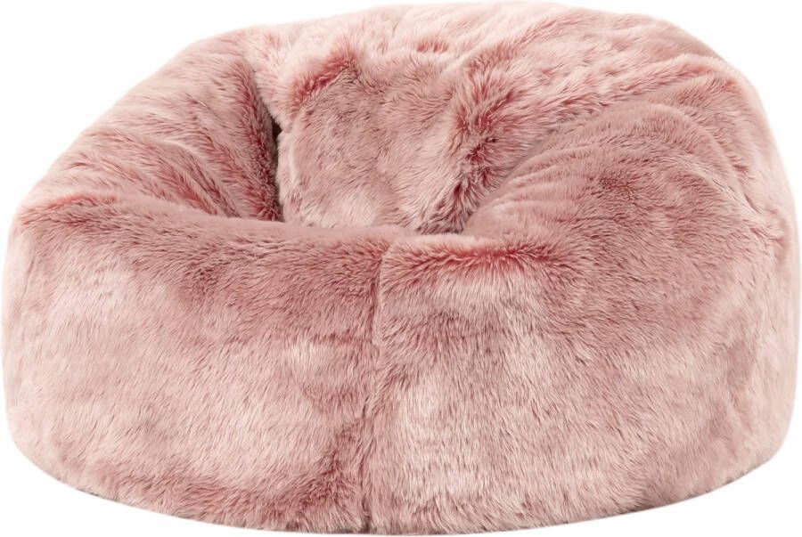 Icon Kinderzitzakken van Imitatiebont Rozerood Zitzak Kind Zitzakstoel met Vulling Woonkamerzitzakken