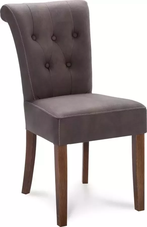 Icon Living B.V. Icon Living Eetkamerstoel Boston Stof Bruin set van 2