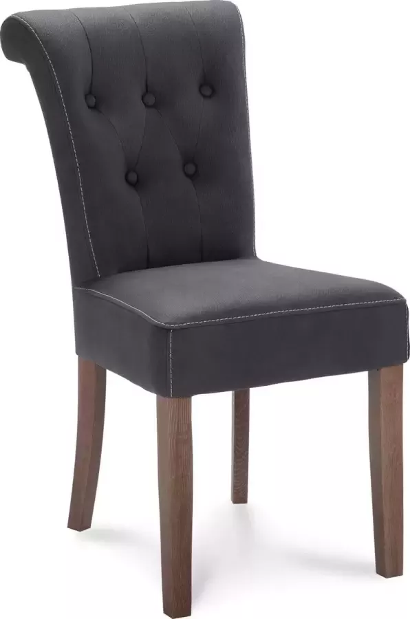 Icon Living B.V. Icon Living Eetkamerstoel Boston Stof Grijs set van 2