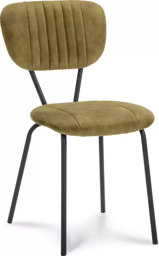 Icon Living Eetkamerstoel set van 2 Gio Velours Mosgroen