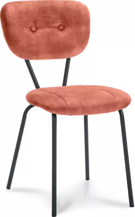 Icon Living Eetkamerstoel set van 2 Milo Velours Blush Roze