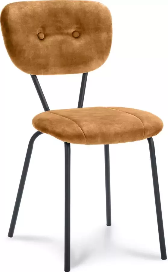 Icon Living Eetkamerstoel set van 2 Milo Velours Cognac - Foto 2
