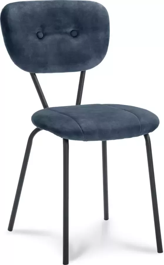 Icon Living Eetkamerstoel set van 2 Milo Velours Petrol - Foto 2