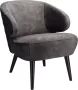 Icon Living Fauteuil Milly Velours Antraciet - Thumbnail 1