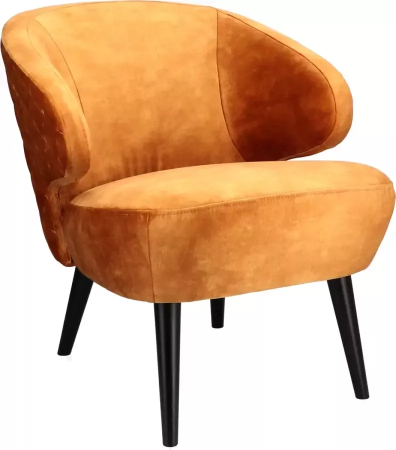 Icon Living Fauteuil Milly Velours Cognac