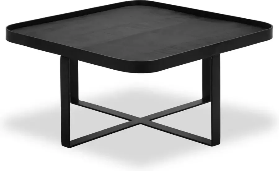 Icon Living Hub 001 Salontafel Hout Zwart Vierkant