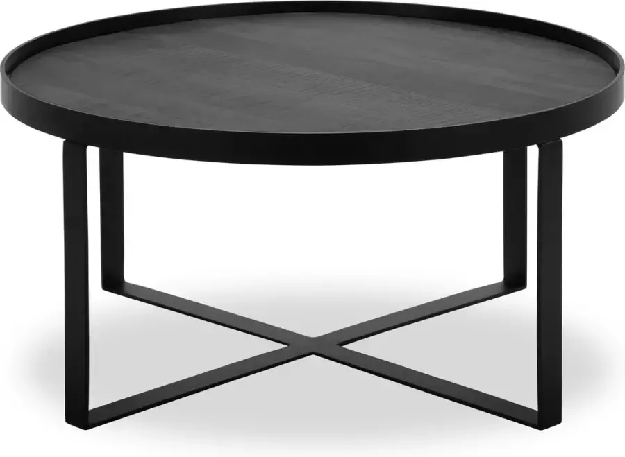 Icon Living Hub 003 Salontafel Hout Zwart Rond