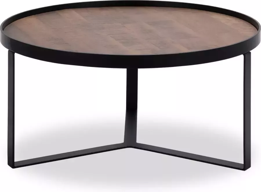 Icon Living Salontafel Hub 4 Wood Natural Metal Matt Black
