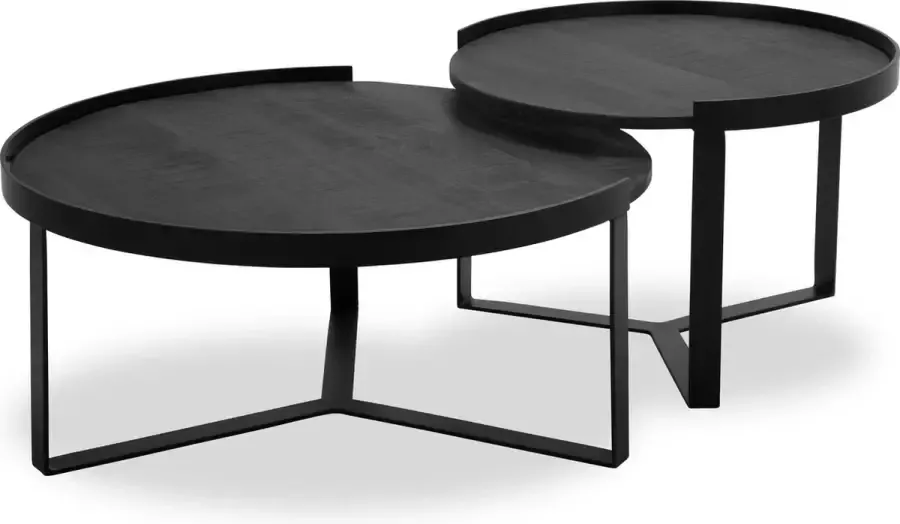 Icon Living Hub 006 Salontafel 2-delig Hout Zwart