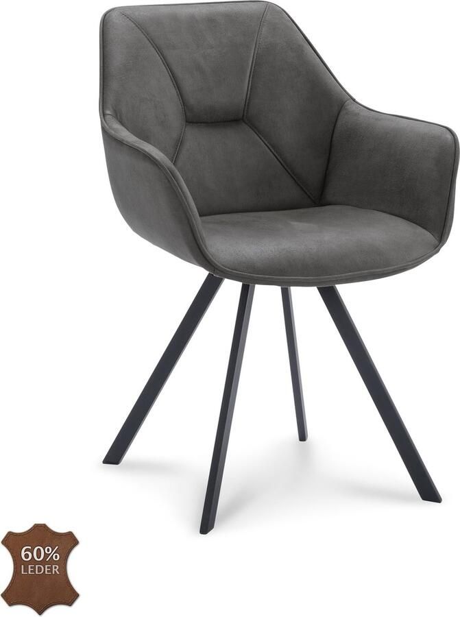 Icon Living Armstoel Twelve Stof Adore Copper 126 Poot Black