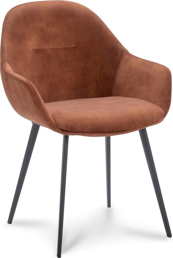 Icon Living Armstoel Twelve Stof Adore Copper 126 Poot Black
