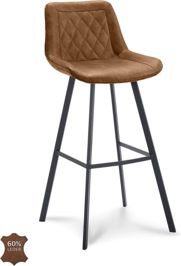 Icon Living Barkruk Vila ZH 80 Stof Miami Taupe 12 Poot Black 180° Return-system