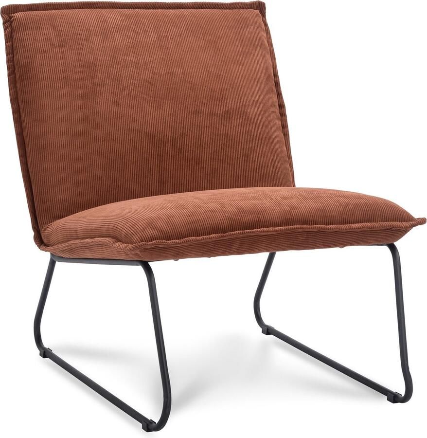 Icon Living Fauteuil Coco 1 seater Ribstof Copper Frame Black
