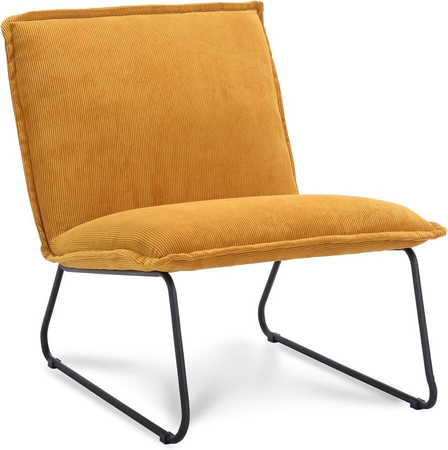 Icon Living Fauteuil Coco 1 seater Ribstof Oker Frame Black