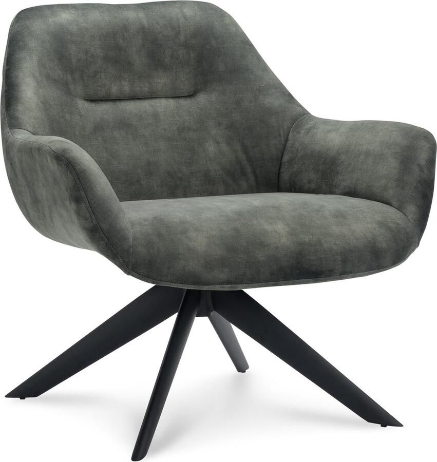 Icon Living Stoel Tobi Stof Velvet Oud Rose 23 Poot Black