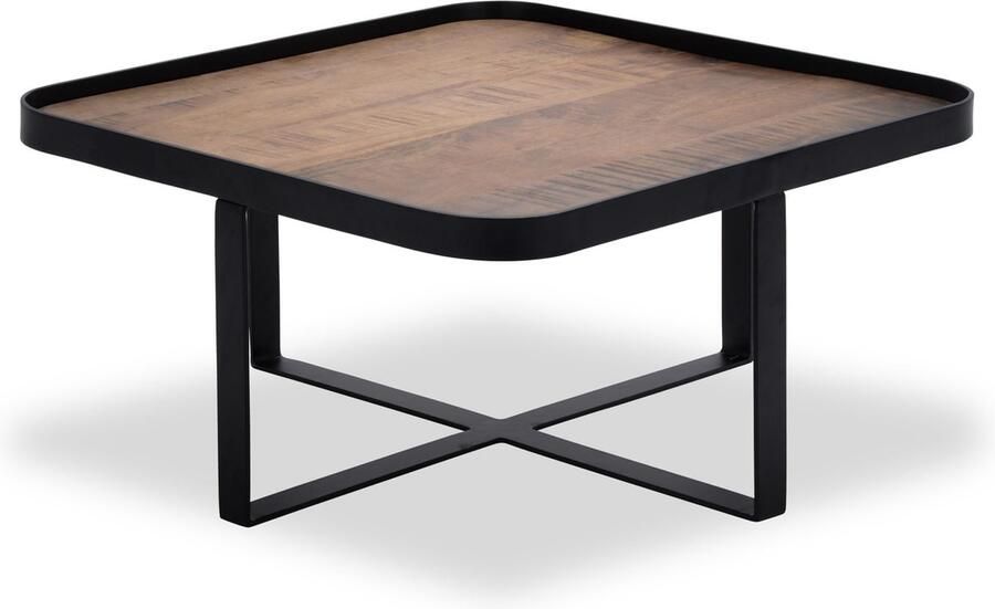 Icon Living Salontafel Hub 1 Wood Natural Metal Matt Black