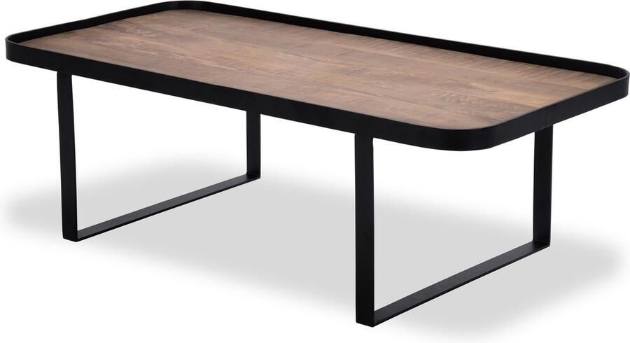 Icon Living Salontafel Hub 2 Wood Natural Metal Matt Black