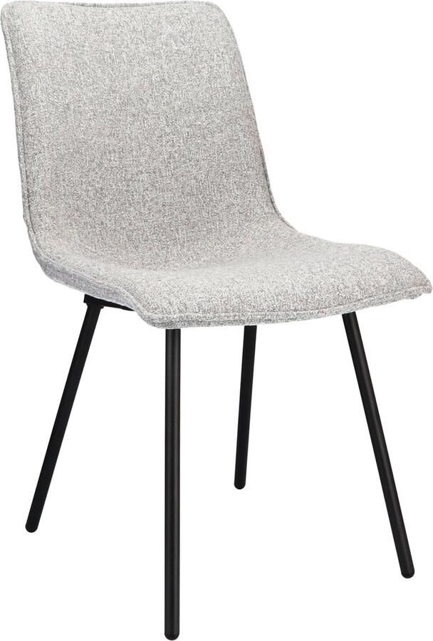 Icon Living Stoel Nola Stof Cowboy Anthraciet 101 Poot Black