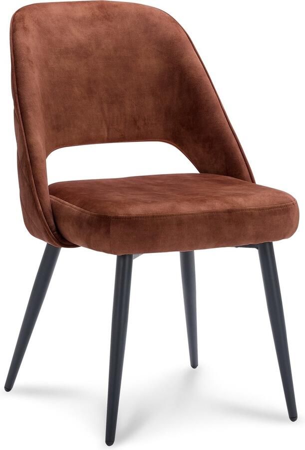 Icon Living Eetkamerstoel set van 2 Milo Velours Petrol