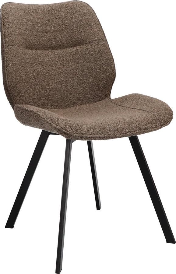 Icon Living Stoel Maeve Stof Alpine Brown 15 Poot Black