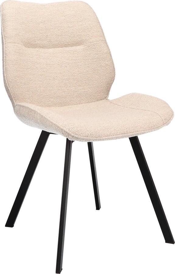 Icon Living Stoel Maeve Stof Alpine Natural 01 Poot Black