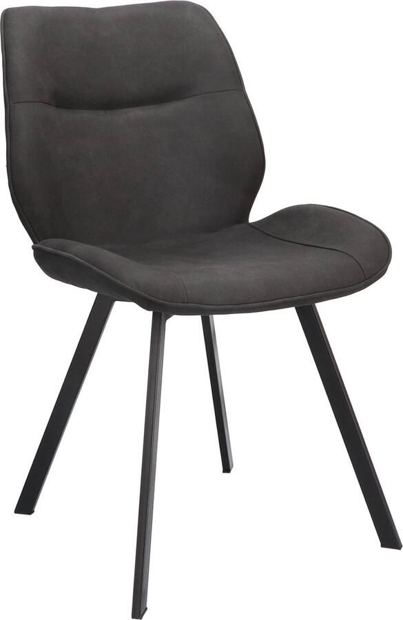 Icon Living Stoel Maeve Stof Cowboy Anthraciet Poot Zwart