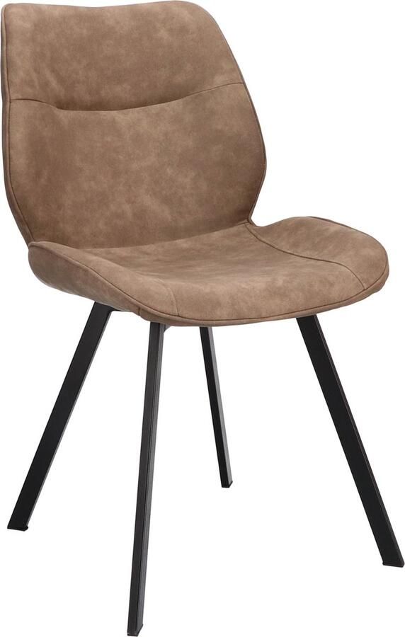 Icon Living Stoel Maeve Stof Cowboy Stone 809 Poot Black