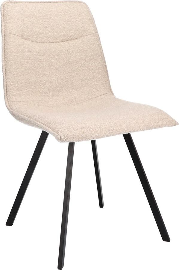 Icon Living Stoel Nola Stof Alpine Natural 01 Poot Black