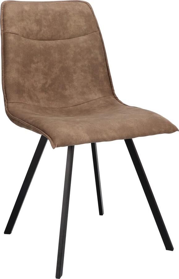 Icon Living Stoel Nola Stof Cowboy Stone Poot Zwart