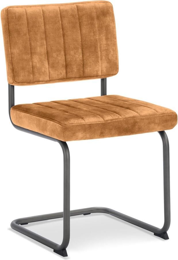 Icon Living Stoel Sevilla Velours Adore Cognac Gun Color Frame