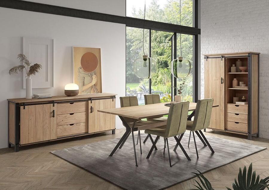 IDEA Combikast barkast MUMBAI in massieve acacia