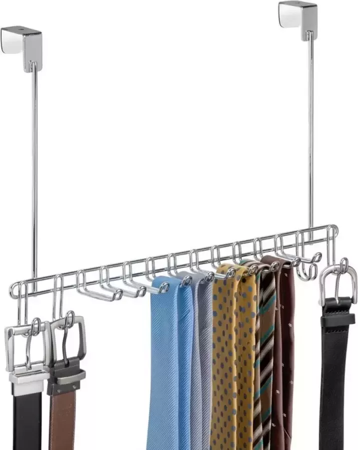 IDesign Deurrek riemen en stropdassen Zilver Ophangen zonder boren
