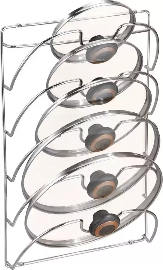IDesign Interdesign Porte couvercles de casserole à fixer au mur chrome classico