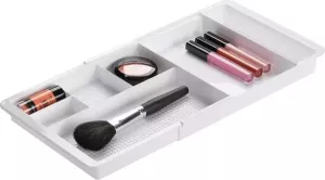 IDesign Make up organizer uitschuifbaar wit Sorteervakken & Uitschuifbaar