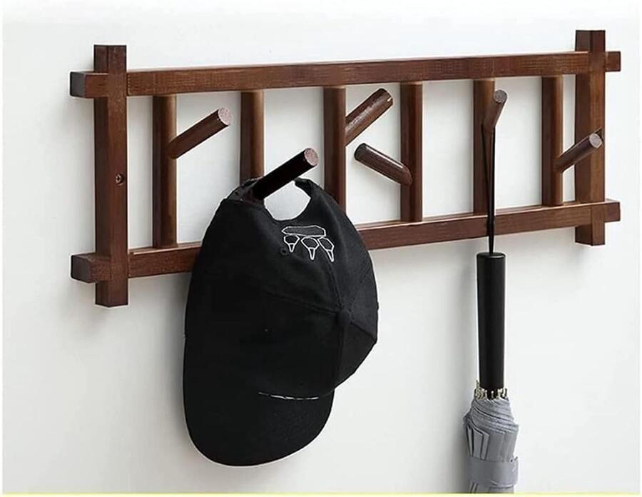 IeGEEK Wandgemonteerde Kapstok Kinderkapstok Kapstok Wandkapstok 6 Haken Puur en Natuur Collectie