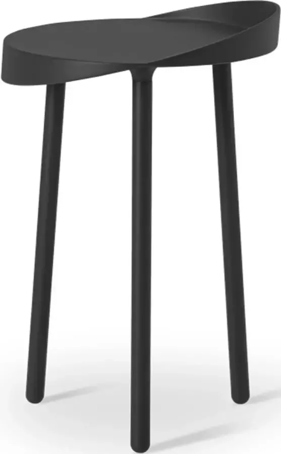 Ijcoon design salontafel Kelp Side ronde bijzettafel 50cm hoog Nederlandse designers zwart