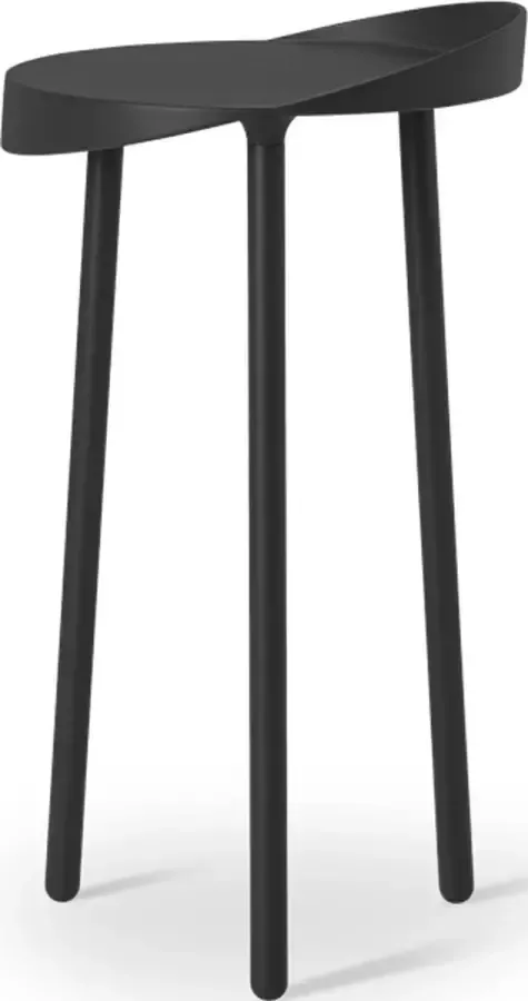 Ijcoon design salontafel Kelp Side ronde bijzettafel 60cm hoog Nederlandse designers zwart