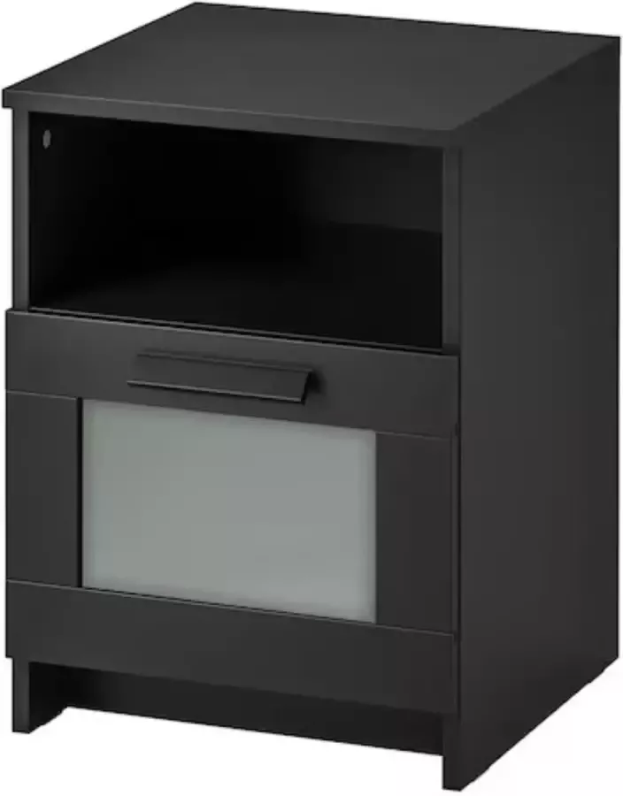 Ikea BRIMNES Nachtkastje Zwart 39x41 cm Woonkamer Slaapkamer Spaanplaat Hardboard Papierfolie