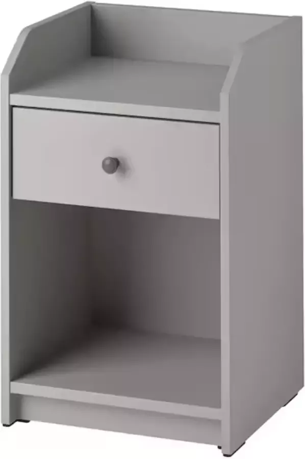 Ikea HAUGA Nachtkastje Grijs 40x36 cm Slaapkamer Woonkamer Spaanplaat Acrylverf